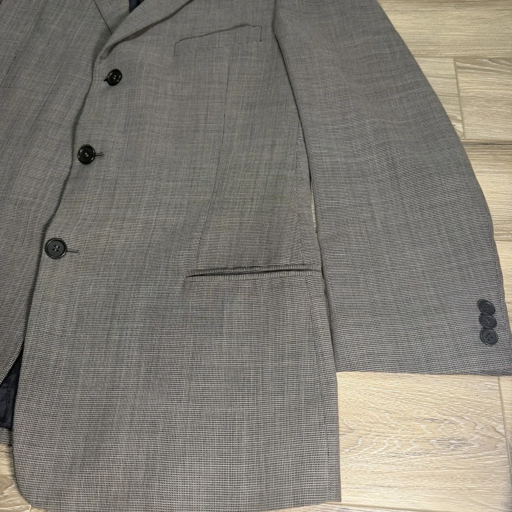 VTG 90s Giorgio Armani Mani 44L Grey Blazer Jacket Sport Suit Coat Wool